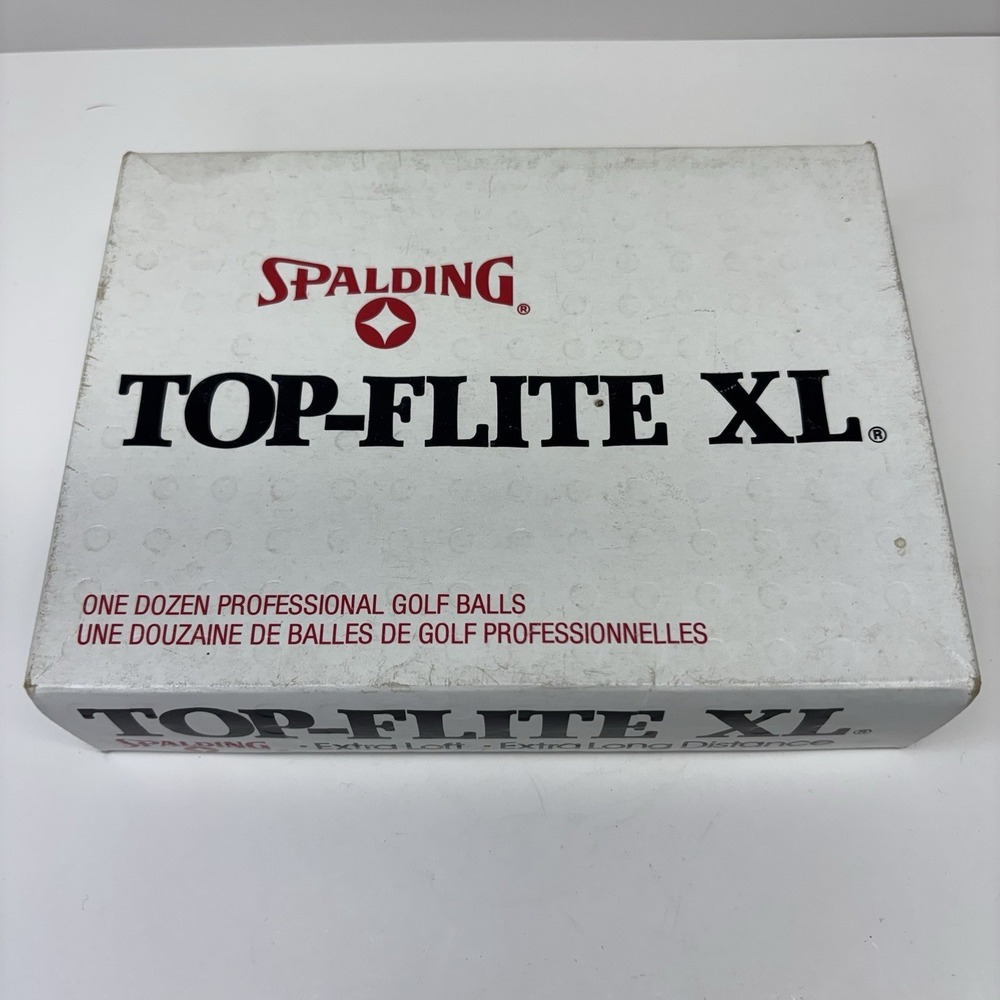 Spalding Top-Flite XL Golf Balls Box 12 - print "PEACOCK" VINTAGE NOS